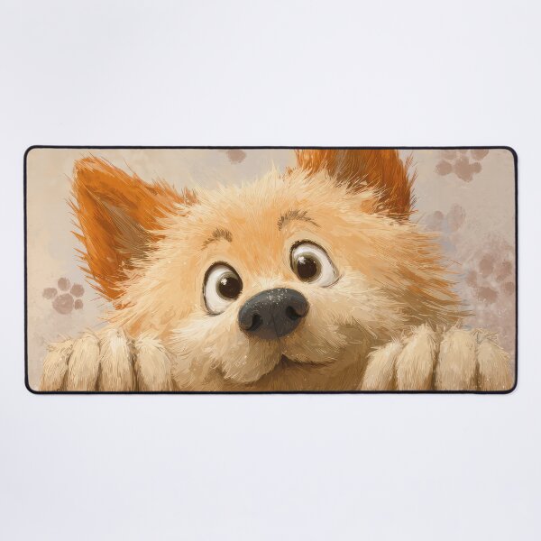 Item preview, Finnish Spitz Peeking over Wall 01 designed and sold by Elisabeth Lucas.