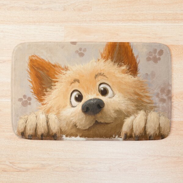 Item preview, Finnish Spitz Peeking over Wall 01 designed and sold by Elisabeth Lucas.