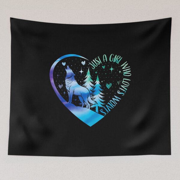 Item preview, Cute Just A Girl Who Loves Wolves Wolf Lover Women And Girls designed and sold by JuanitaJulia.