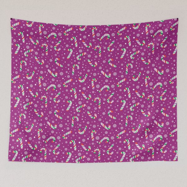 Item preview, Candy Canes Print 1 - Pastel Classic & Festive Plum designed and sold by Daniel Bevis Design.