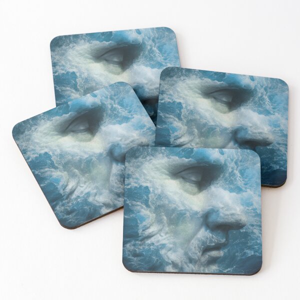 Item preview, Deep Ocean Waves Face – Surreal Water Portrait designed and sold by Deep Blue Ocean.
