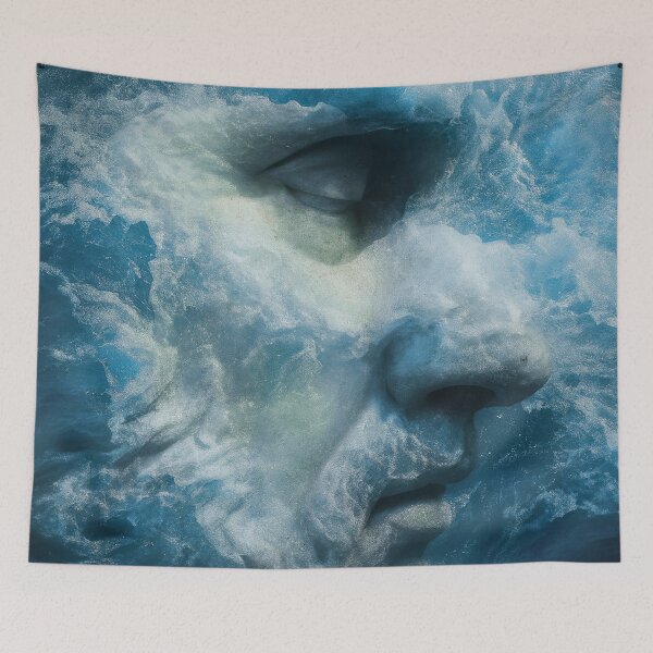Item preview, Deep Ocean Waves Face – Surreal Water Portrait designed and sold by Ocean's ⭐⭐⭐⭐⭐.