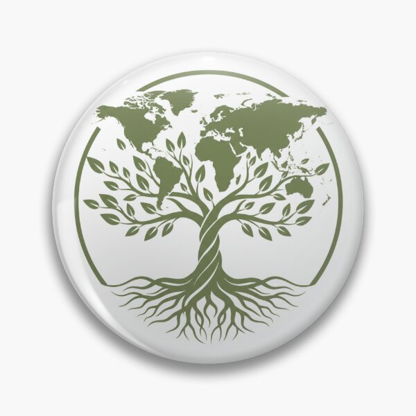 Item preview, Minimalist Global Unity Earth Map Tree Nature designed and sold by chattsuede.