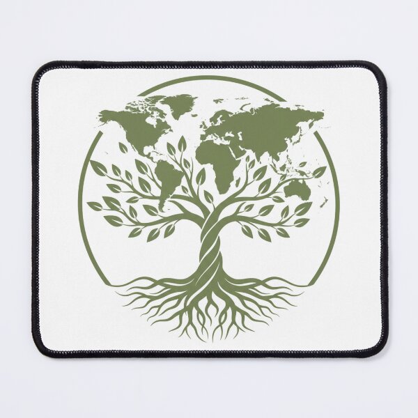 Item preview, Minimalist Global Unity Earth Map Tree Nature designed and sold by chattsuede.