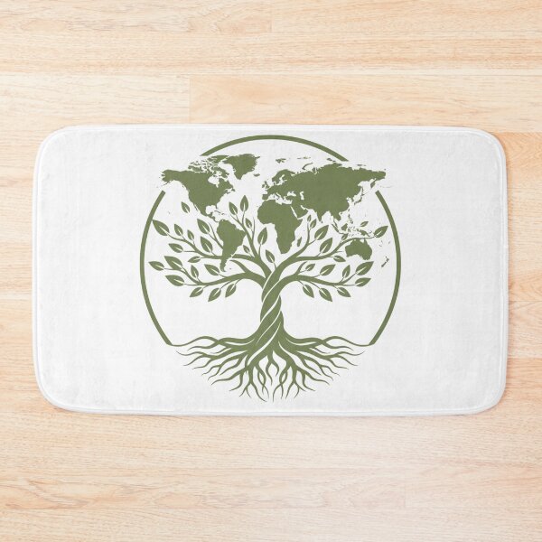 Item preview, Minimalist Global Unity Earth Map Tree Nature designed and sold by chattsuede.