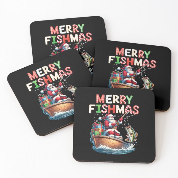 Item preview, Merry Fishmas Santa Fishing Lovers Funny Fisherman Christmas designed and sold by ChelseaEula.