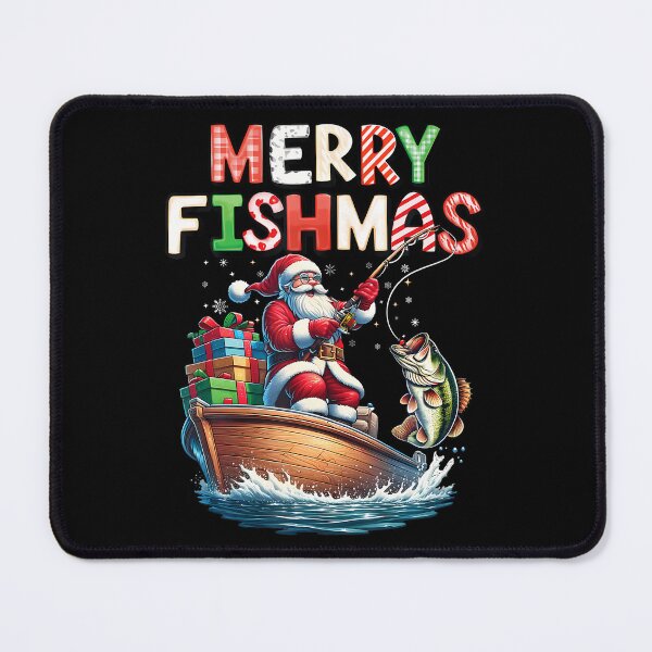 Item preview, Merry Fishmas Santa Fishing Lovers Funny Fisherman Christmas designed and sold by ChelseaEula.