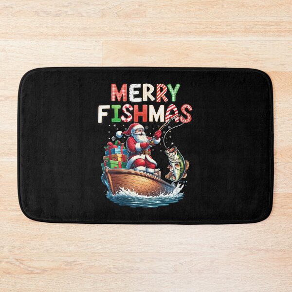 Item preview, Merry Fishmas Santa Fishing Lovers Funny Fisherman Christmas designed and sold by ChelseaEula.