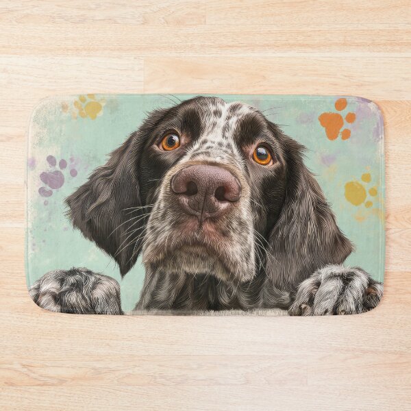 Item preview, German Longhair Pointer Peeking over Wall 01 designed and sold by Elisabeth Lucas.