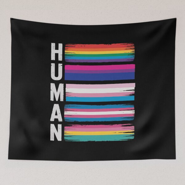 Item preview, Human LGBT-Q Pride Flag Gay Bi Intersexual Trans Pansexual designed and sold by Moxizz.