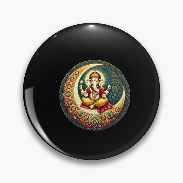 Item preview, Ganesh Sitting Gracefully On Full Moon designed and sold by nhjegrhdlx48.