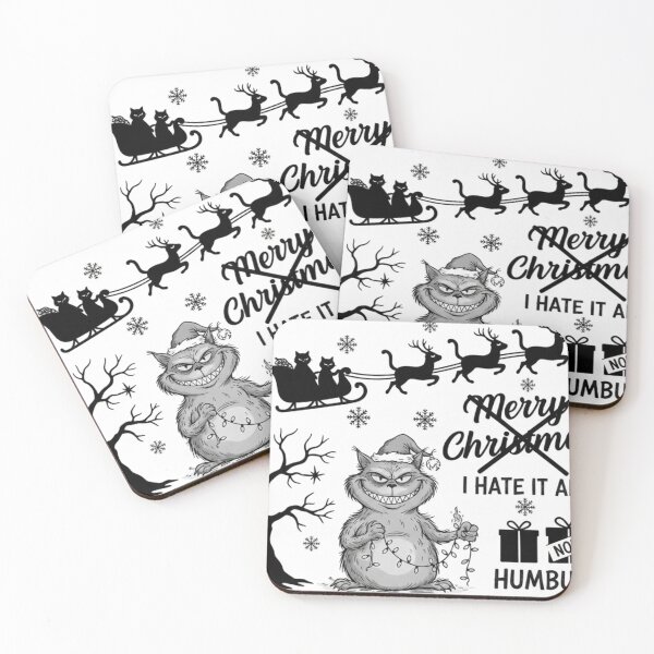 Item preview, The Grinch Cat: Feline Holiday Rebellion Sticker – Humbug & Meow! designed and sold by CosyCush.