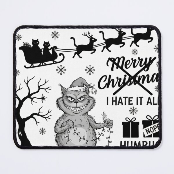 Item preview, The Grinch Cat: Feline Holiday Rebellion Sticker – Humbug & Meow! designed and sold by CosyCush.