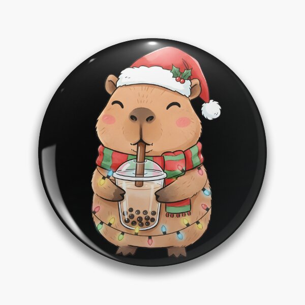 Item preview,  Funny Christmas Capybara Bubble Tea designed and sold by thebest-2studio.