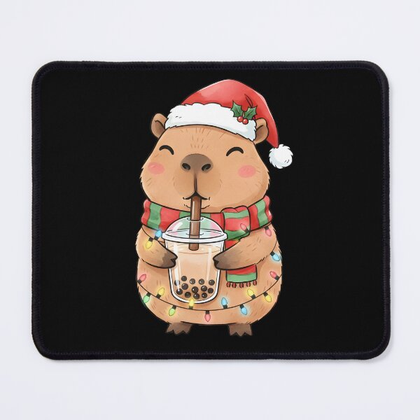 Item preview, Funny Christmas Capybara Bubble Tea designed and sold by thebest-2studio.