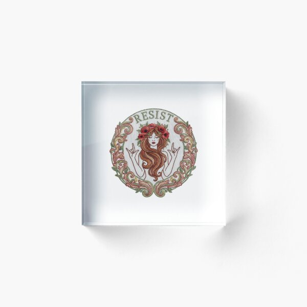 Item preview, Resistir el empoderamiento feminista Art Nouveau vintage Mujer activista designed and sold by chattsuede.