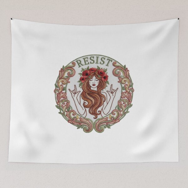 Item preview, Resist Feminist Empowerment Vintage Art Nouveau Woman Activist designed and sold by chattsuede.