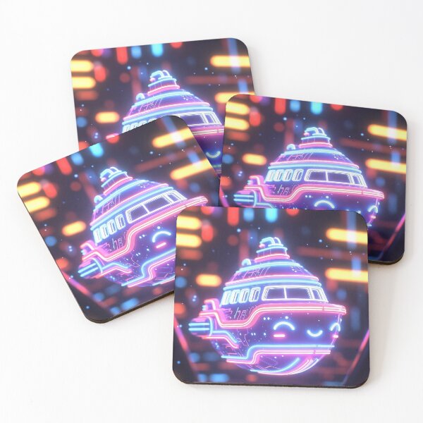 Item preview, Cyberpunk Neon Cruise Ship – Kawaii Glow Liner designed and sold by NordseeSteel.
