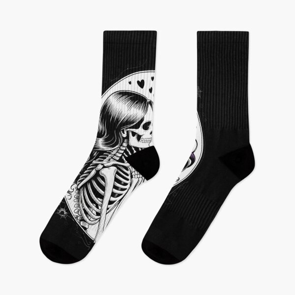 Item preview, LGBTQ+ Pride Love Lesbian Skeleton Couple designed and sold by Moxizz.
