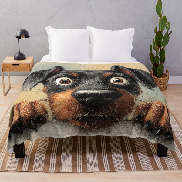 Item preview, German Pinscher Peeking over Wall 01 designed and sold by Elisabeth Lucas.