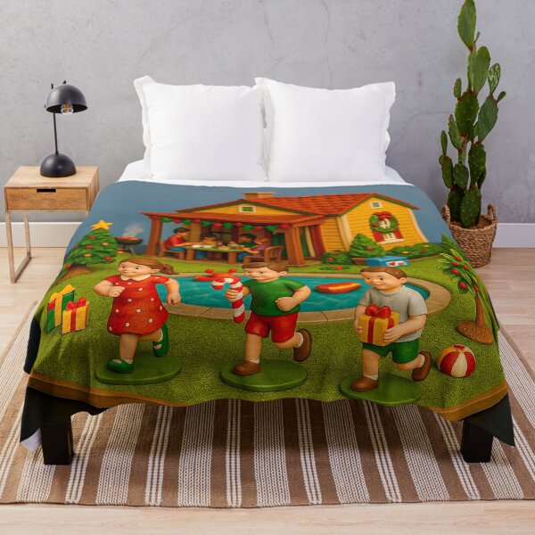 Item preview, Aussie Backyard Christmas | Sunny Christmas Miniature with Kids, Pool and Family BBQ designed and sold by Little-Worlds.