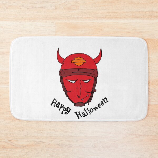 Item preview, "Happy Halloween" Devil Classic Rider - Sinister Horned Biker Graphic designed and sold by RNASstuff.