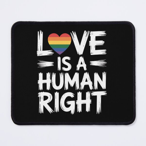 Item preview, Love Is A Human Right Gay Pride Flag Lesbian LGBTQ designed and sold by Moxizz.