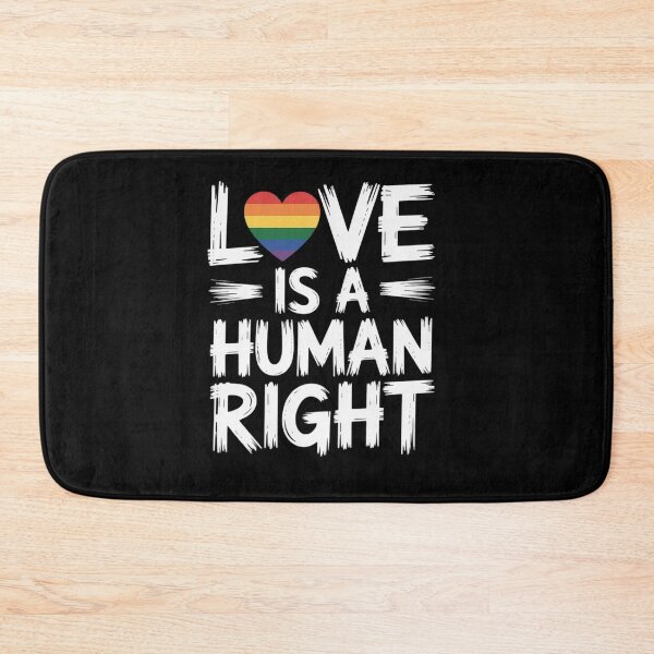 Item preview, Love Is A Human Right Gay Pride Flag Lesbian LGBTQ designed and sold by Moxizz.