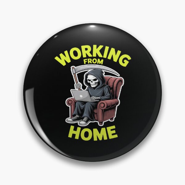 Item preview, Working From Home Scary Telecommuter Home-Based Worker WFH designed and sold by BubblePancake.