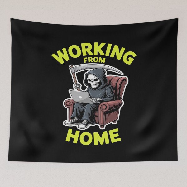 Item preview, Working From Home Scary Telecommuter Home-Based Worker WFH designed and sold by BubblePancake.