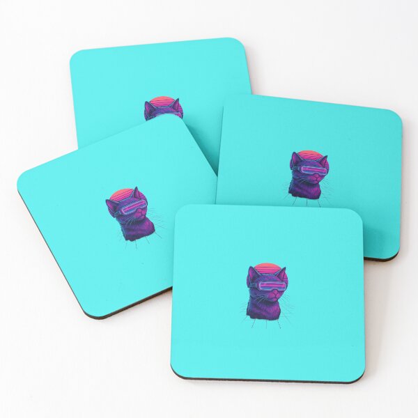 Item preview, Vaporwave Cyber Cat – Neon Futuristic Streetwear Design designed and sold by PadreNova.