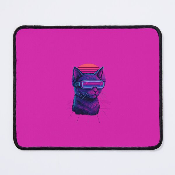 Item preview, Vaporwave Cyber Cat – Neon Futuristic Streetwear Design designed and sold by PadreNova.