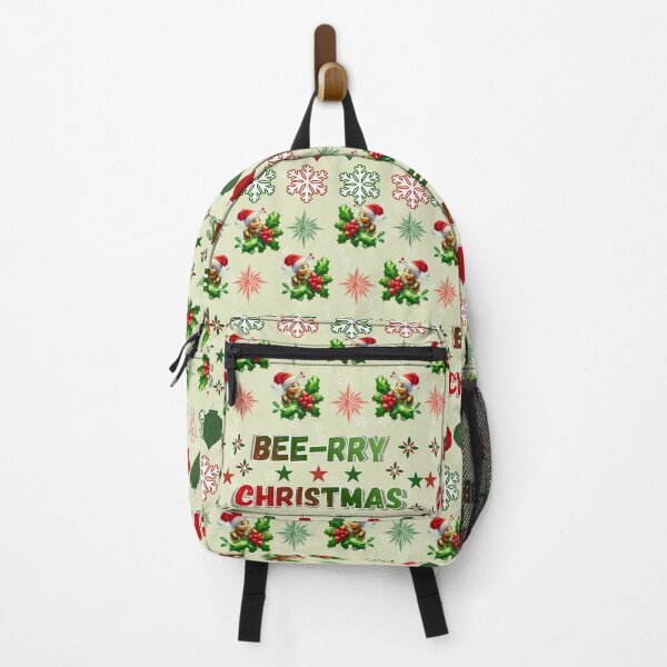 Item preview, Bee-rry Christmas Cute Bee Pattern designed and sold by HopeAndHustle.