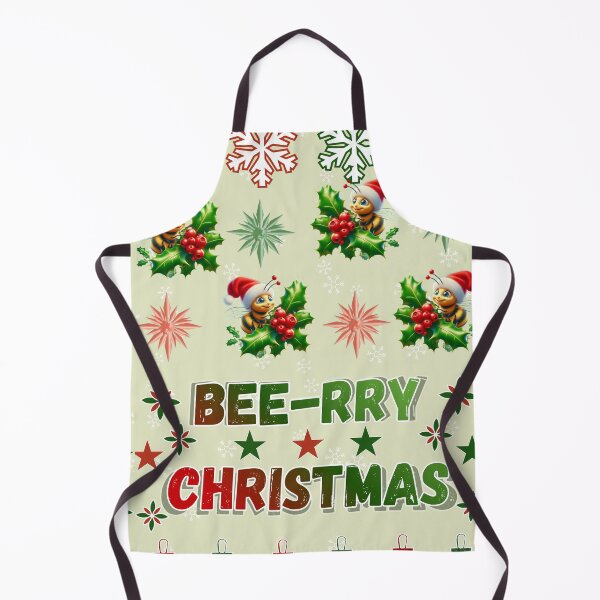 Item preview, Bee-rry Christmas Cute Bee Pattern designed and sold by HopeAndHustle.