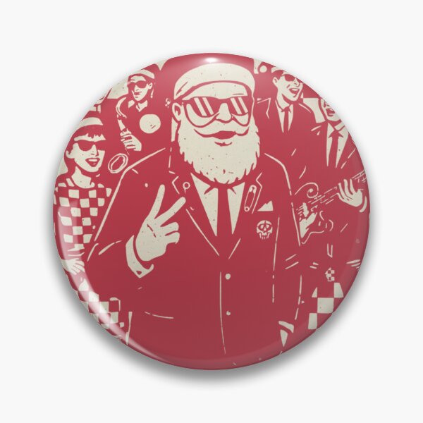 Item preview, Santa Goes Ska - Two Tone Mr Claus and His Elves Skank It Up! designed and sold by Kathunk Designs.