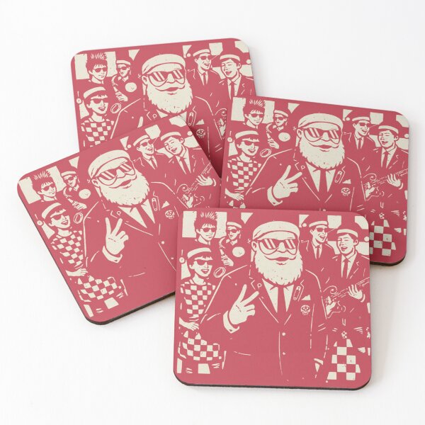 Item preview, Santa Goes Ska - Two Tone Mr Claus and His Elves Skank It Up! designed and sold by Kathunk Designs.