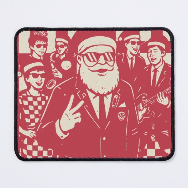 Item preview, Santa Goes Ska - Two Tone Mr Claus and His Elves Skank It Up! designed and sold by Kathunk Designs.
