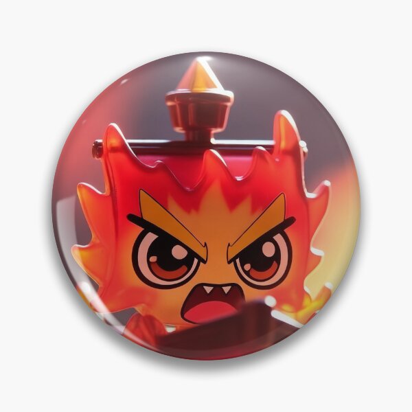 Artikelvorschau, Angry Kawaii Fire Ship – Cute Flame Monster Boat entworfen und verkauft von NordseeSteel.