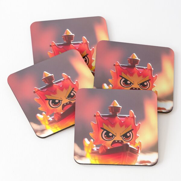 Artikelvorschau, Angry Kawaii Fire Ship – Cute Flame Monster Boat entworfen und verkauft von NordseeSteel.