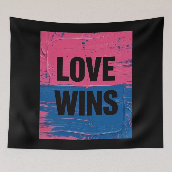 Item preview, Love Wins Funny LGBT Bisexual Gay Pride Flag designed and sold by Moxizz.