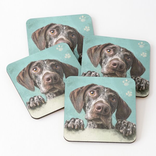 Item preview, German Shorthaired Pointer Peeking over Wall 01 designed and sold by Elisabeth Lucas.