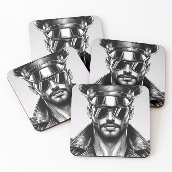 Item preview, Gay Leather Shades Daddy Tom of Finland Tribute Berlin German Pride Abstract Design  designed and sold by ItsAKinkThing.