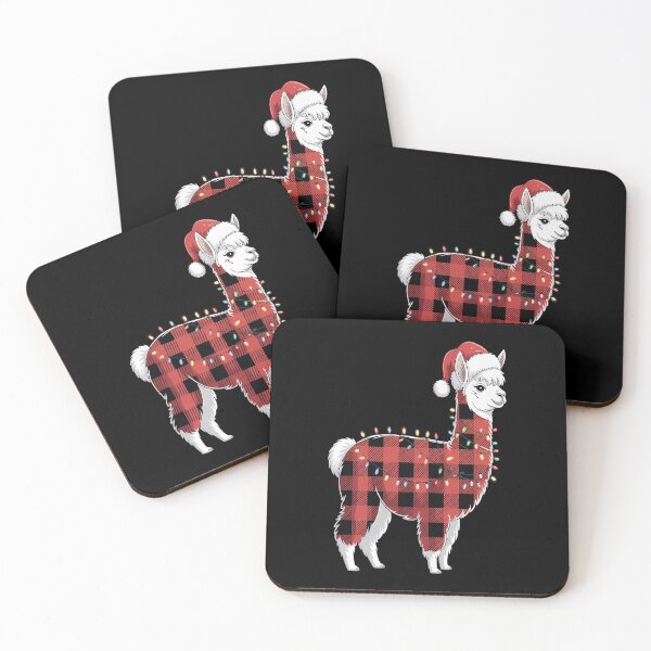 Item preview, Red Plaid Llama Christmas Lights Pajamas Adult Kids designed and sold by Moxizz.