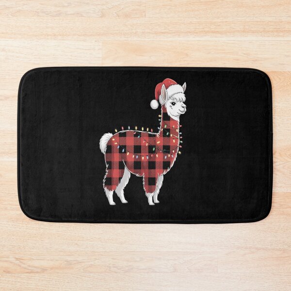 Item preview, Red Plaid Llama Christmas Lights Pajamas Adult Kids designed and sold by Moxizz.