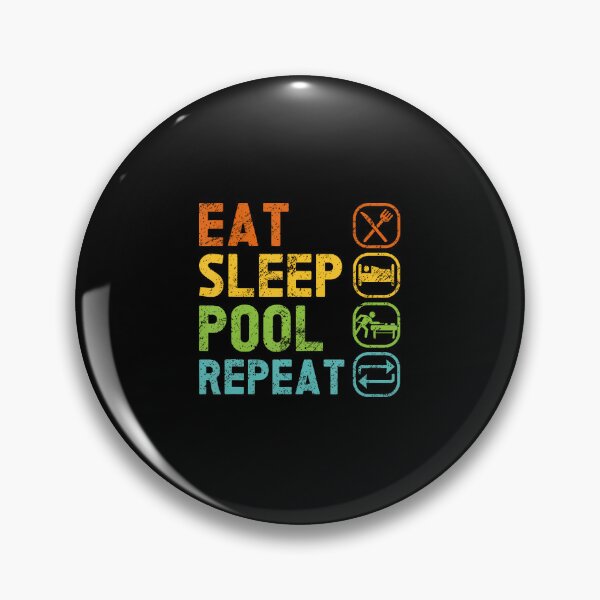Item preview, Eat Sleep Pool Repeat Balls Pool Snooker Player Billiards designed and sold by MarianMartha.