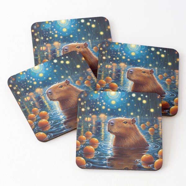 Item preview, Capybara under the moonlight designed and sold by cloud lee.