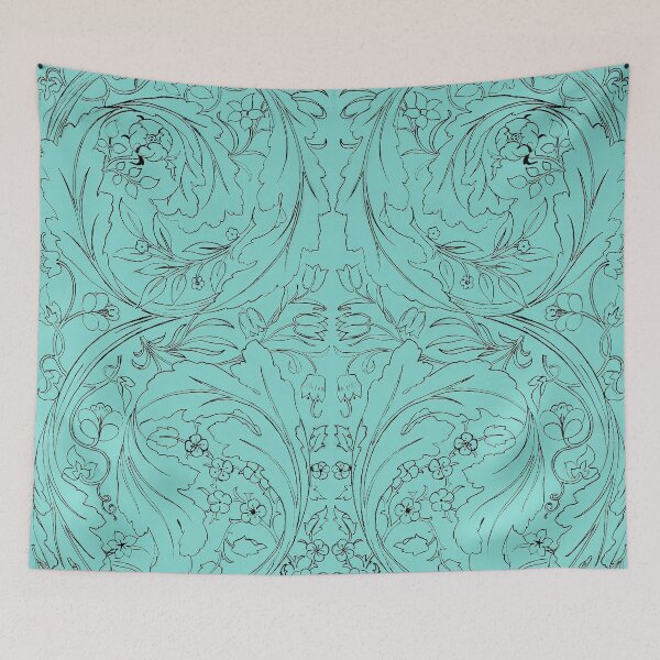 Item preview, William Morris Floral Pattern Blue designed and sold by maniacfitness.