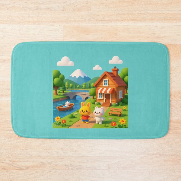Item preview,   Milford Riverside View – 3D Cute Comic Art,   designed and sold by PaintMeWorld.
