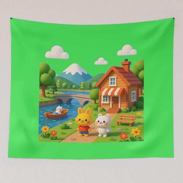 Item preview,   Milford Riverside View – 3D Cute Comic Art,   designed and sold by PaintMeWorld.