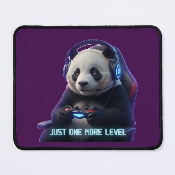 Item preview, Cute Tired Panda Gamer – “One More Level” designed and sold by Fun-and-joy.